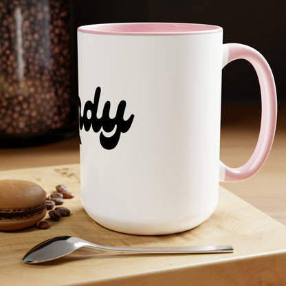 Two-Tone Coffee Mugs, 15oz