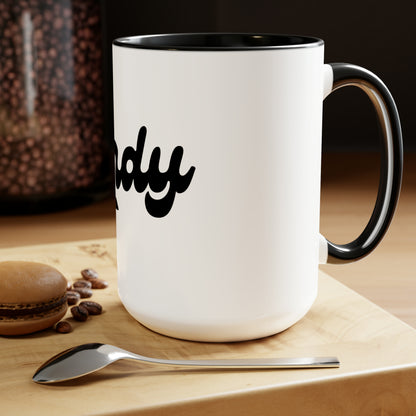Two-Tone Coffee Mugs, 15oz