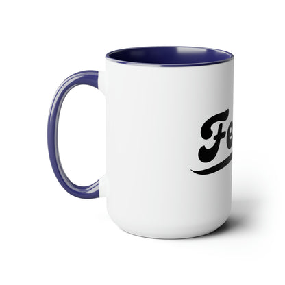 Two-Tone Coffee Mugs, 15oz