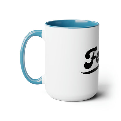 Two-Tone Coffee Mugs, 15oz